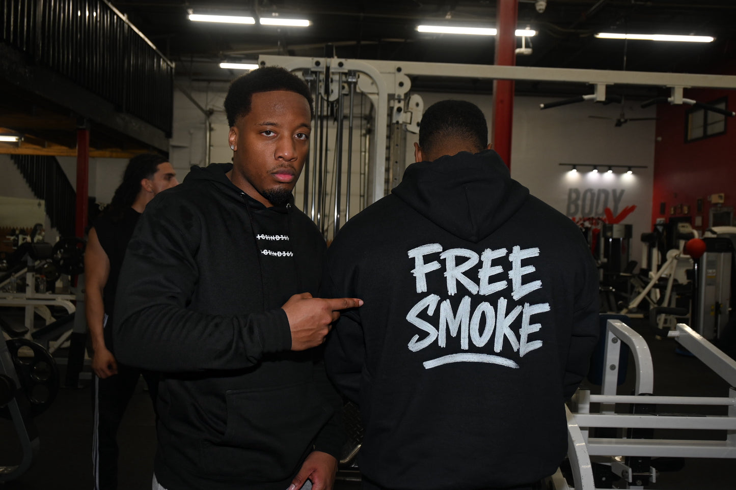 BLACK FREE SMOKE HOODIES